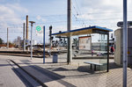 Blick auf die Haltestelle Käfertal Bahnhof am 19.3.2016.