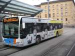 Hier ist ein Citaro-Bus von Saarbahn und Bus zu sehen.