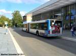 Hier ist ein MAN Gelenkbus von Saarbahn und Bus zu sehen.