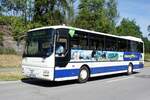 Bus Schwarzenberg / Bus Erzgebirge: MAN ÜL (ASZ-BV 32) der RVE (Regionalverkehr Erzgebirge GmbH), aufgenommen im Juni 2022 im Stadtgebiet von Schwarzenberg / Erzgebirge.