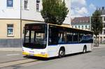 Bus Zwickau: MAN Lion's City LE der RVW (Regionalverkehr Westsachsen GmbH), Wagen 8207, aufgenommen im Juli 2018 am Hauptbahnhof in Zwickau.