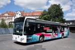 Stadtbus Eisenach: Mercedes-Benz Citaro C2 der KVG Eisenach, eingesetzt im Stadtverkehr. Aufgenommen am Stadtbusbahnhof von Eisenach im Juli 2015. 