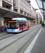 Hier ist wieder der MAN Lions City Bus am Saarbrcker-Hauptbahnhof zu sehen.