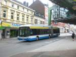 Hess Trolleybus BGT-N2C auf der Linie 683 nach Solingen Krhenhhe an der Haltestelle Wuppertal-Vohwinkel Schwebebahn.(2.7.2012)     