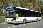 Belgien / Bus Koksijde: VDL Citea SLE 120 von De Lijn (Wagen 2185), aufgenommen im Oktober 2022 in Koksijde, einer Gemeinde in der Provinz Westflandern an der belgischen Küste.