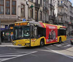 Solaris Urbino von LeTec, unterwegs in den Straßen von Lüttich.