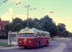 NESA Buslinie 27B (Obus 32) Endstelle Søborg (Dickens Allé / Søborg Hovedgade) am 6. September 1970.