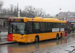 Scania Stadtbus Wagen 1229 von Trafikselskabet Movia vor dem Hauptbahnhof Kopenhagen gegenüber dem Tivoli am 5.3.2017.