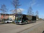 Belfort - 21. Februar 2020 : Hybridbus Lion's City 12 Wagen 04 auf der linie 1 im Einsatz.
