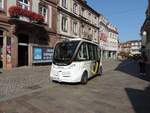 Haguenau 19. sept. 2018 : eine Woche lang wurde ein kleiner freifahrender Elektrobus der Marke navya getestet.