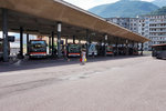 Blick auf die Haltestelle Bolzano, Autostazione/Bozen, Busbahnhof, am 8.7.2016.