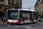WK 8656, Mercedes Benz Citaro des CFL, aufgenommen nahe dem Bahnhof von Luxemburg.