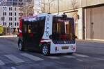 NA 0122; Ohmio Elektrokleinbus, vom CFL, bei Testfahrten in Esch Belval im Bild festgehalten. 11.2025