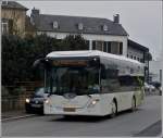 (SL 3367) Göppel Bus Typ go4city10 des Busunternehmens Sales Lentz aufgenommen am Bahnhof in Mersch am 08.04.2013.