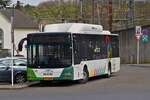 ST 4651, MAN Lion’s City steht abseits von der Bushaltestelle am Bahnhof in Esch Alzette. 02.2023 