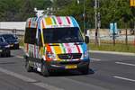 YE 8451, Mercedes Benz Sprinter vom VDL, als Rufbus unterwegs in der Stadt Luxemburg.