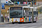 SL 3457, Mercedes Benz Citaro vom VDL an der Bushaltestelle nahe der Tramhaltestelle Stäreplatz in der Stadt Luxemburg.