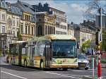 . DC 9535  Van Hool Hybridbus von Demy Cars unterwegs in den Straßen der Stadt Luxemburg.  16.04.2014