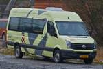 JA 8261, VW Crafter, von Demy Cars, steht nahe dem Bahnhof von Wilwerwiltz.