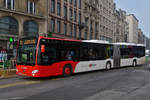 VE 2076, Mercedes Benz Citaro von Ecker, nahe dem Hauptbahnhof in der Stadt Luxemburg aufgenommen.