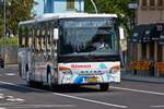 VS 1255 Setra S 416 LE, von Voyages Simon , auf den Straßen in Wiltz unterwegs.