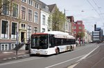 Niederlande / Stadtbus Den Haag: MAN Lion's City CNG (Wagennummer 1062) von HTM Personenvervoer N.V., aufgenommen im April 2016 in der Innenstadt von Den Haag.