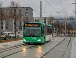 Graz. Am 26.11.2021 konnte ich Wagen 89 der Graz Linien auf der neuen Linie 65 am Jochen-Rindt-Platz ablichten.