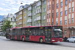 Mercedes-Benz O 530 II (Citaro Facelift), Bus Nr. 418 der Innsbrucker Verkehrsbetriebe, als Schienenersatzverkehr für die Straßenbahnlinie 1 bei der Ausfahrt von der Haltestelle Haydnplatz. Aufgenommen 10.10.2019.