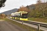 Hess-Bus von Innbus Regionalverkehr/Innsbrucker Verkehrsbetriebe (Bus Nr. 731) in Mieders, Stubaitalstraße. Aufgenommen 2.11.2020.