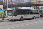 Iveco-Irisbus Crossway von Ötztaler (IM-OVG62) als Linie 320 an der Hst. Sölden Gaislachkoglbahn Talstation. Aufgenommen 4.3.2024.