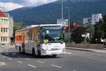 Iveco-Irisbus Crossway von Postbus BD-15114 als Schienenersatzverkehr für die Brennerbahn in Innsbruck, Amraser Straße.