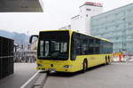 BD-13341 (Mercedes Citaro Facelift L) von ÖBB-Postbus wartet samstags auf Steig D des Busbahnhofs in Innsbruck auf den nächsten Einsatz. Im Hintergrund ist die Baustelle zum PEMA 3 erkennbar. 13.04.2019.