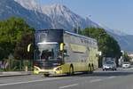 Setra S531DT Doppelstock-Reisebus von Postbus (BD-14000) in der Amraser-See-Straße. Aufgenommen 12.7.2021.