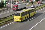Mercedes-Benz Integro von Postbus (BD-14035) auf der A12 Inntalautobahn bei der Raststaette Ampass. Aufgenommen 20.6.2023.