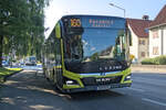 MAN New Lions City von Postbus (BD-16011) als Linie 160 an der Hst. Dornbirn Bäumlegasse. Aufgenommen 17.7.2025.