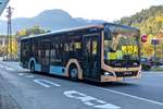 MAN New Lions City von Postbus (BD-12172) als Schienenersatzverkehr f�r die Arlbergbahn am Bhf. Imst-Pitztal. Aufgenommen 10.10.2025.