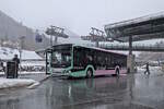 MAN New Lions City von Postbus (BD-12180) als Skibus St. Anton Linie 2 in St. Anton am Arlberg, Terminal West. Aufgenommen 12.2.2026.