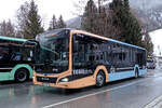 MAN New Lions City von Postbus (BD-12173) als Skibus St. Anton Linie 2 in St. Anton am Arlberg, Nassereinbahn. Aufgenommen 12.2.2026.
