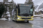 MAN New Lions City von Postbus (BD-12178) als Skibus St. Anton am Arlberg Linie 2 bei der Hst. St. Anton Seiche. Aufgenommen 12.2.2026.