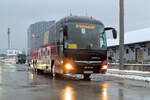 MAN Lion's Coach von Postbus (BD-12206) als Schienenersatzverkehr f�r die Unterinntalbahn in Innsbruck, Frachtenbahnhof. Aufgenommen 9.1.2026.