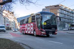 MAN Lion's Coach von Postbus (BD-12214) als Schienenersatzverkehr f�r die Unterinntalbahn in Innsbruck, Amraser Stra�e.