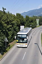 Schienenersatzverkehr für S-Bahn wegen Neubau Vomperbachbrücke, Tyroltours Setra S 415 GT-HD I-TTBUS2 auf der Nordumfahrung Wattens.