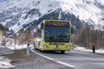 Mercedes-Benz Citaro 2. Generation von Auderer (IM-BUS19) als Skibus Pitztal Linie Grün in St. Leonhard im Pitztal, Ortsteil Mandarfen. Aufgenommen 27.3.2025.