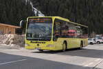 Mercedes-Benz Citaro 2. Generation von Auderer (IM-BUS19) als Skibus Pitztal Linie Grün bei der Hst. Mandarfen Rifflseebahn. Aufgenommen 27.3.2025.