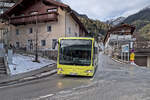 Mercedes-Benz Citaro Facelift (IL-275MW) als Skibus Fulpmes in Fulpmes, Fachschulstra�e. Aufgenommen 5.2.2026.