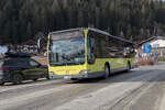 Mercedes-Benz Citaro 2. Generation (IL-476MW) als Skibus Fulpmes Linie 3b am Parkplatz der Seilbahn Schlick 2000 in Fulpmes. Aufgenommen 5.2.2026.