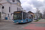 Mercedes-Benz Citaro 2. Generation von Dr. Richard (Bus 1393, P-479EG) als Stadtbus St. Pölten Linie 7 bei der ehemaligen Synagoge, Dr. Karl Renner-Promenade, St. Pölten. Aufgenommen 14.3.2024.