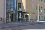 Haltestelle Eisenstadt Bahnstraße/Volksschule. Aufgenommen 20.3.2024.