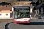 Solaris Urbino von Postbus (BD-15714) als Skibus in Saalbach-Hinterglemm, Glemmtaler Landesstraße. Aufgenommen 19.3.2025.