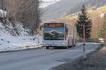 Mercedes-Benz Citaro Facelift von Postbus (BD-13615) als Skibus in Hinterglemm, Glemmtaler Landesstraße. Aufgenommen 19.3.2025.